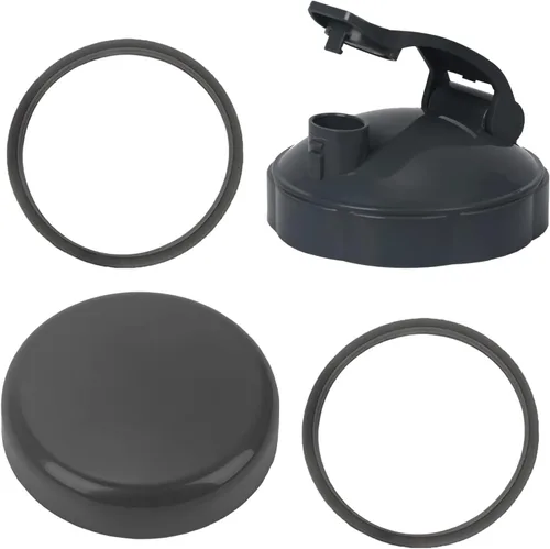 Miniatura 7 de 2 piezas de repuesto para licuadora Nutribullet tapas, 1 tapa plana y 1 tapa abatible para llevar Nutribullet de 600 W y 900 W 18/24/32 onzas