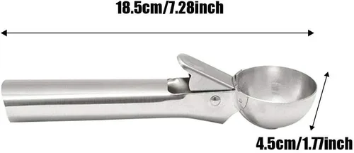 Miniatura 4 de Cuchara de helado de acero inoxidable antiadherente, 2 unidades (2 unidades pequeñas)