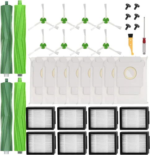 Miniatura 10 de Piezas de repuesto compatibles con iRobot Roomba i3 i3+ i4 i6 i6+ i7 i7+ i8 i8+/Plus E5 E6 E7 Serie I, E y J Aspiradora, 1 juego de cepillos