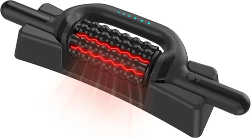 Masajeador eléctrico con luz roja, masajeador de drenaje linfático para linfedema y lipedema, barra de recuperación muscular y rodillo de masaje de