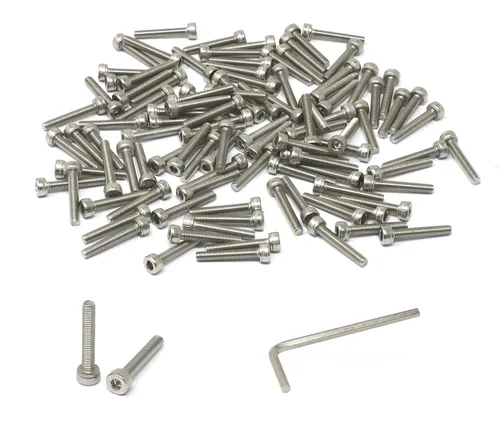 Miniatura 185 de iexcell 25 piezas M4 x 60/65/70/75/3.150 in paso de rosca 0.028 in acero inoxidable 304 cabeza hexagonal Tornillos Tornillos surtido Kit