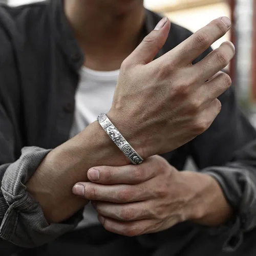 Miniatura 7 de Pixiu Bracelet Feng Shui Pixiu Ring Set, Chinese Feng Shui Pi Yao Wealth Bracelet, Pixiu Ring Protection Wealth Bring Good Luck and Prosperity for