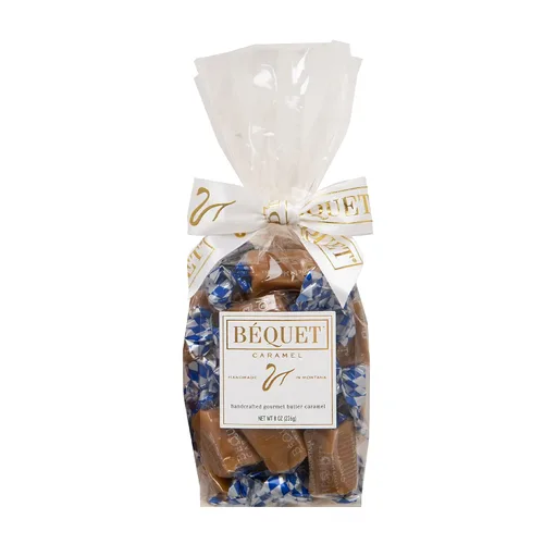 Béquet Caramelo - Masticable - Dulce de Caramelo Gourmet - Dulce de Caramelo Envuelto Individualmente - Hecho en Montana - Kosher (Estrella D) y Sin
