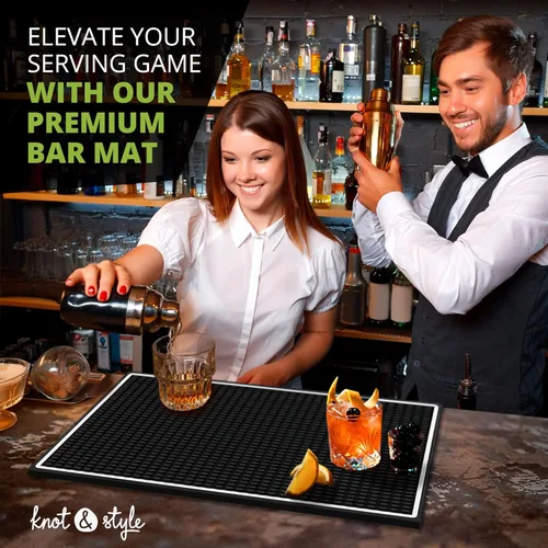 Miniatura 5 de Tapete de bar para decoración del hogar, bar para el hogar, goma duradera de 18 x 12 pulgadas, accesorios de bar pequeños y grandes para el hogar