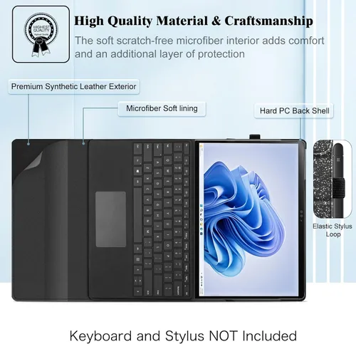 Miniatura 8 de Fintie Funda para Microsoft Surface Pro 11/10/9 de 13 pulgadas - Cubierta tipo cartera de negocio con múltiples ángulos de visualización