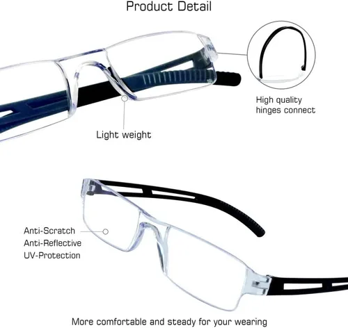 Miniatura 2 de VisionGlobal 8 pares de anteojos de lectura, anteojos con filtro de luz azul, anteojos de lectura para computadora para mujeres y hombres, marco