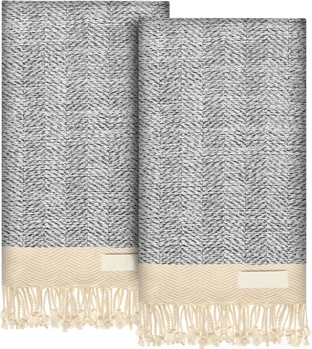 Miniatura 81 de EPHESUS TOWELS Toallas de Mano - Juego de 2 18" x 30" - Toalla de Mano Turca Decorativa para Baño, Cocina, Invitados, Cara, Cabello, Té, Paño