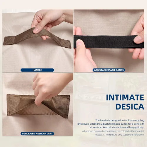 Miniatura 4 de HAMLER Funda para Parrilla de 30 Pulgadas, Cubiertas para Barbacoa Resistentes e Impermeables de Servicio Pesado, Fundas para Parrilla de Gas