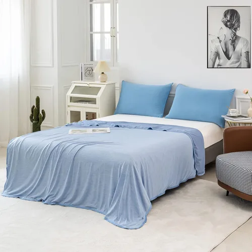 Miniatura 2 de MUKKA Manta de verano (50 x 60 pulgadas) para dormir con calor en verano, mantiene el cuerpo fresco en noches cálidas, manta para adultos, niños