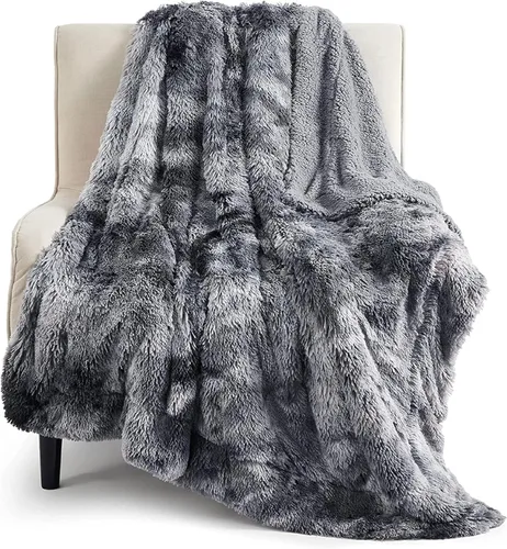 Bedsure GentleSoft Manta de Tiro de Piel Sintética Esponjosa y Suave para Sofá, Forro Polar Sherpa Suave Regalos Acogedores para Mujeres, Manta de