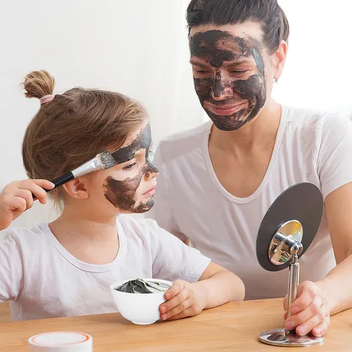 Miniatura 4 de Juego de 3 cuencos de silicona de silicona para máscara facial de color blanco para mascarilla facial, aplicación de aceite para el cabello
