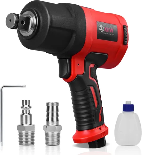 Miniatura 11 de Llave de impacto de aire de 1/2 pulgada, par máximo de 1560 ft-lbs, diseño ligero de 4.4 lb, pistola de impacto de aire incluye 11 piezas de juego