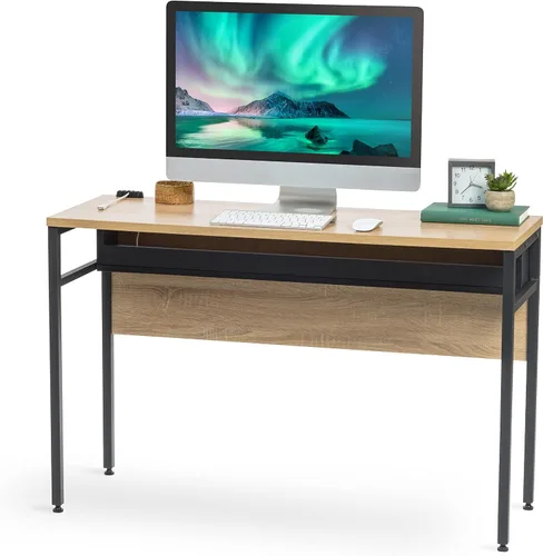 Miniatura 9 de IRIS USA, Inc. - Mesa moderna de oficina para laptop y computadora de 32 pulgadas para oficina en casa, superficie resistente al agua y a