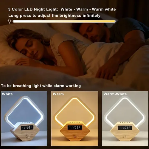 Miniatura 3 de Reloj despertador Sunrise con máquina de sonido de ruido blanco para dormir, 15 sonidos relajantes y repetición con temporizador, lámpara