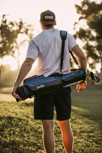 Miniatura 8 de The Original Sunday Golf Loma Bag - Bolsa de golf ligera con correa y soporte, fácil de transportar bolsa de pie para campo de prácticas, par 3