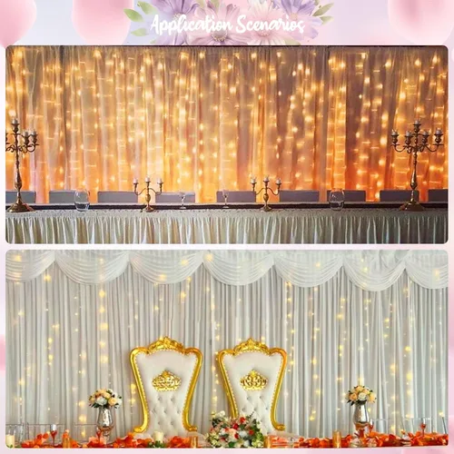 Miniatura 2 de Soporte de fondo profesional de 20 pies, soporte de fondo portátil dorado, soporte de altura ajustable para fondo de fotografía de eventos, fiestas
