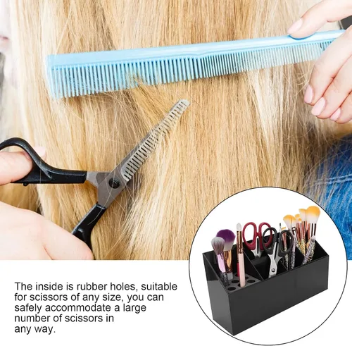 Miniatura 7 de Soporte de tijeras para salón de belleza, soporte para herramientas de peluquero, soporte para tijeras de corte de pelo para peluquería o uso