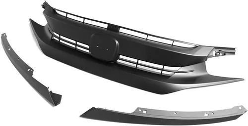 Miniatura 4 de IKON MOTORSPORTS Parrilla delantera superior, compatible con Honda Civic 2016-2018, todos los modelos Civic Hatchback SI 2019-2021, reemplazo