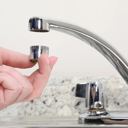Miniatura 6 de Danco 10485 Aireador de grifo de ahorro de agua extra de doble rosca, verde, 1.0 GPM, cromado