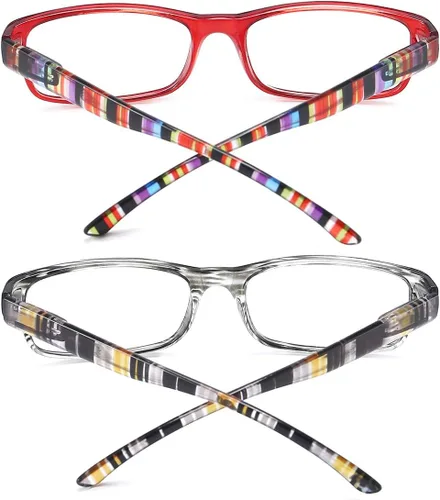 Miniatura 6 de Gafas de lectura con bloqueo de luz azul para mujer, paquete de 2 lentes de lectura con pantalla azul con estuche de aumento 1.0