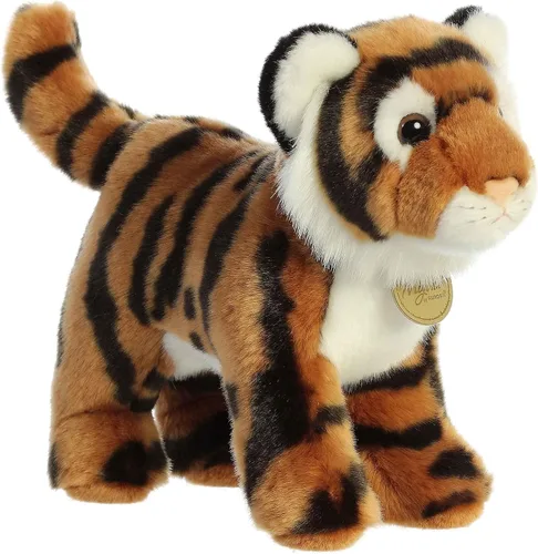 Aurora® Peluche realista Miyoni® de tigre de Bengala, detalles realistas que hacen un compañero preciado, perfecto para decorar dormitorios o aulas,