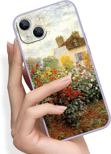 Miniatura 3 de Funda para iPhone 14 Plus, Classic Art Monet Painting Retro Landscape Phone Case para mujeres y hombres, cubierta protectora delgada de TPU flexible