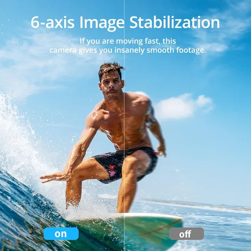 Miniatura 2 de AKASO Brave 7 Cámara de acción 4K30FPS 20MP con tarjeta de memoria MicroSDXC U3 de 64 GB, cámara impermeable con pantalla táctil IPX8 33 pies EIS