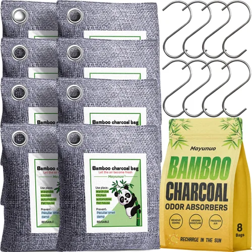 Miniatura 10 de Absorbedor de olores de carbón activado, inserto desodorante natural para zapatos, eliminador de olores de zapatillas y absorbentes de humedad.