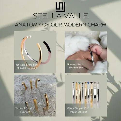 Miniatura 3 de Stella Valle Mother Daughter Cuff Bracelet 18K Gold & Rhodium Plated Inspirational Bracelets for Women Adjustable Mantra Band Bracelet Gift for