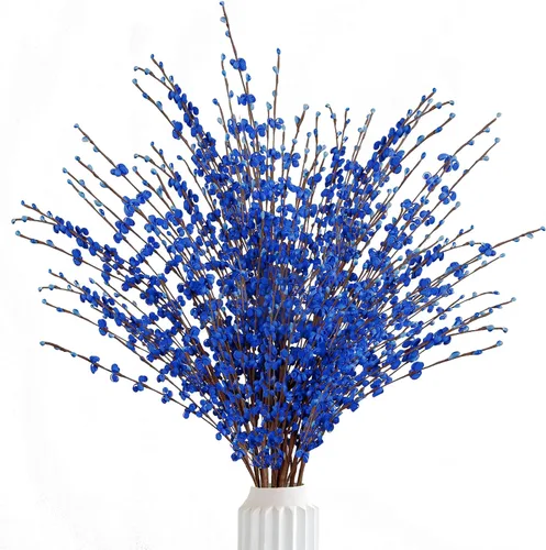 Sggvecsy 10 piezas flores artificiales de jazmín de 29.5 pulgadas de largo, ramo de flores falsas altas, plantas de jazmín falsas, ramas secas para