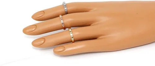 Miniatura 12 de Inspirational - Juego de anillos grabados, con mensaje positivo, delgados y ajustables, (3 en 1, 28 frases diferentes)