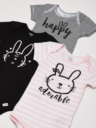 Miniatura 2 de Gerber Onesies Paquete de 8 mamelucos de manga corta para niñas bebés