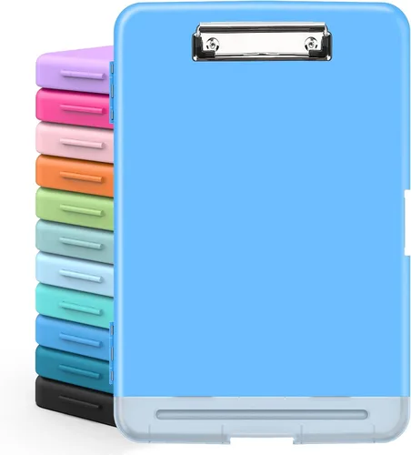 Miniatura 12 de Sooez Portapapeles con almacenamiento, tableros de clip de alta capacidad de 8.5 x 11 pulgadas con almacenamiento, carpeta de portapapeles