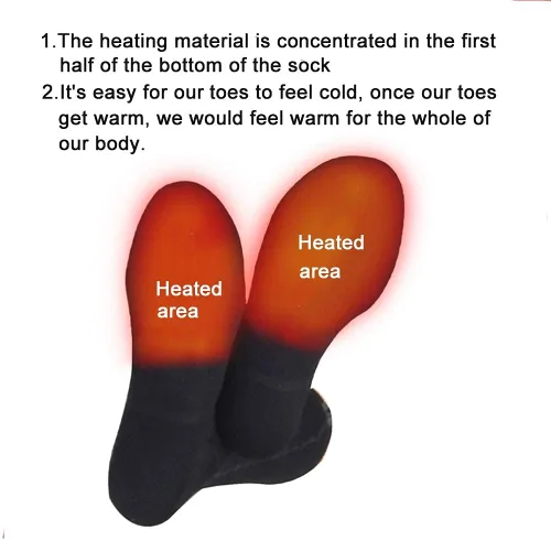 Miniatura 4 de Calcetines térmicos con batería recargable, calentador térmico para invierno con calefacción eléctrica para hombres y mujeres