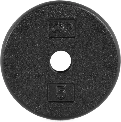 Miniatura 34 de CAP Barbell Placas de peso estándar de hierro fundido de 1 pulgada, individuales y juegos 1.25-50 libras Múltiples opciones Gris