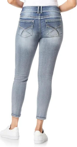 Miniatura 2 de WallFlower Pantalones de mezclilla elásticos Insta de tiro medio para mujer (estándar y extragrande)