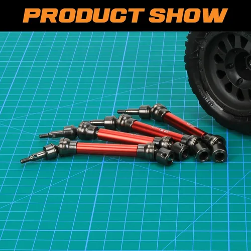 Miniatura 6 de RCAWD Eje de transmisión para ARRMA 1/10 New Big Rock (no para Old Big Rock) Crew CAB 4x4 V3 3s BLX Brushless Monster Truck RTR Upgrades, eje de Rojo
