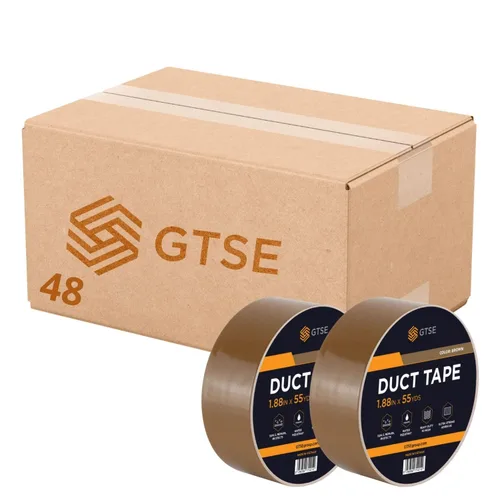Miniatura 65 de Cinta adhesiva ancha GTSE, negra, 3 pulgadas x 55 yardas (164 pies), cinta de reparación resistente e impermeable para uso en interiores