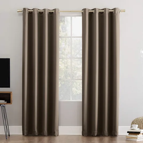 Miniatura 48 de Sun Zero Nordic - Juego de 2 paneles de cortinas con ojales de grado teatral extremo 100% opacas, 104" x 96" (2* 52" x 96"), cortinas opacas blanco