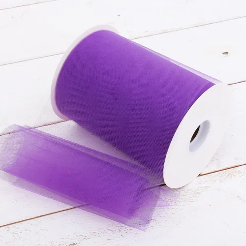 Miniatura 12 de Threadart - Mega rollo de tul beige - 6 x 100 yardas (300 pies) Soft sheer tulle on a 6 x 100yd mega roll (300ft) - for weddings, tutus, costumes