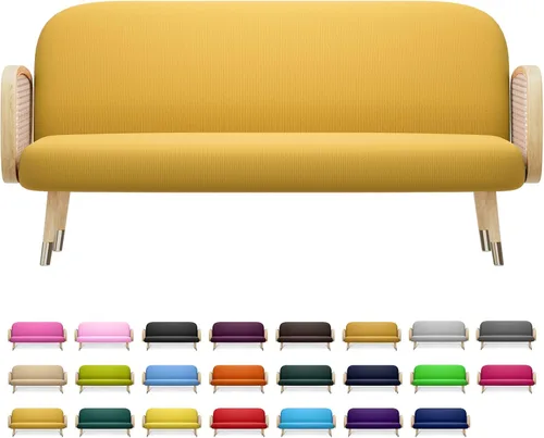 Miniatura 13 de MoNiBloom Funda para futón de tamaño Queen, elástica, sin brazos, funda para sofá sin brazos, protector de muebles, duradera y lavable, con Cereza