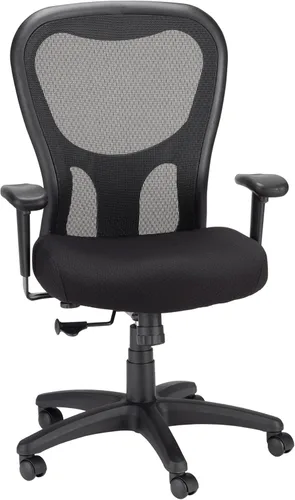 Tempur-Pedic TP9000C Silla giratoria de malla con material Tempur, capa de gel refrescante, reposabrazos ajustables y soporte lumbar, color negro