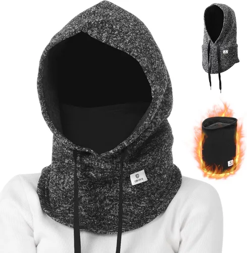 C CALOICS Máscara de esquí de invierno pasamontañas para clima frío resistente al viento máscara facial para hombres y mujeres esquí lancha de nieve
