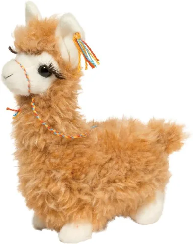 Douglas Lil' Wolly - Animal de peluche de llama, juguete de llama suave y abrazable de 6 pulgadas, lindo peluche para niños, niños pequeños y