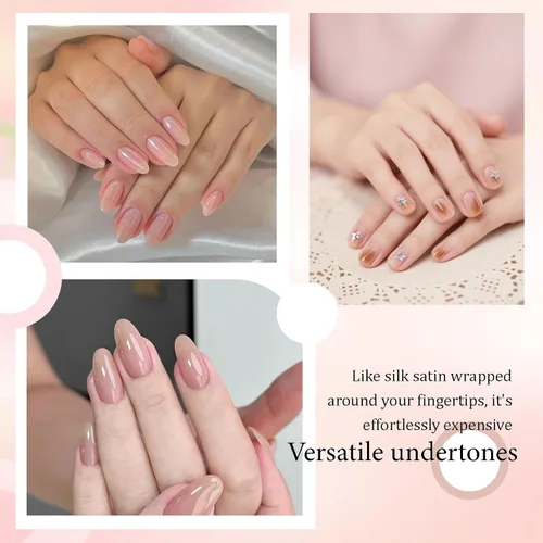 Miniatura 4 de CAMILA ¿ Juego de 6 esmaltes de uñas de gel sin Tpo de 0.5 fl oz sin Hema de colores neutros color nude claro para remojar el esmalte de gel LED