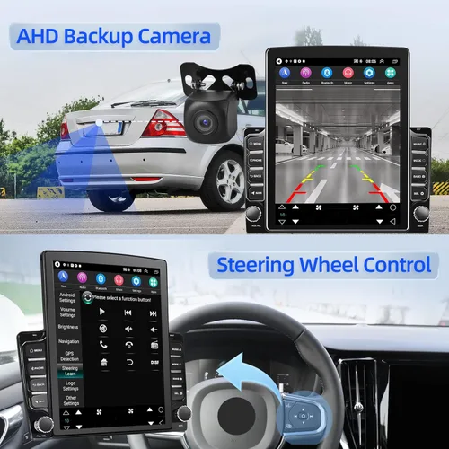 Miniatura 6 de [2G+64G] Android 13 Doble Din Vertical Estéreo para Coche con Carplay Inalámbrico/con Cable y Android Auto, 9.7 pulgadas Pantalla Táctil Unidad