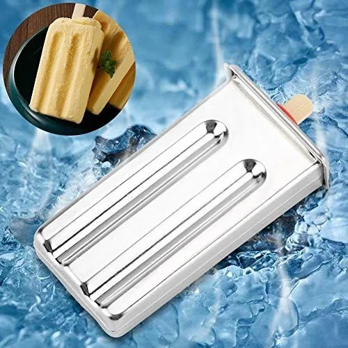 Miniatura 8 de Kit de paletas de hielo de acero inoxidable con bandeja, herramienta industrial para hacer hielo para el hogar, cocina, bricolaje (1#)