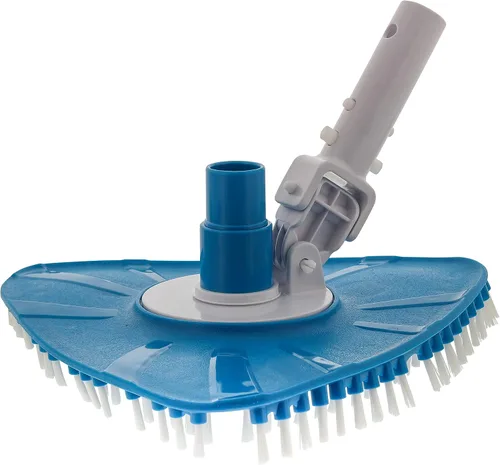 Miniatura 8 de U.S. Pool Supply Cabezal de Aspiradora Triangular Deluxe con Peso para Piscina con Cepillos Laterales, Conexión Giratoria, Mango EZ Clip - Para