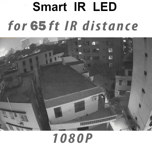 Miniatura 6 de Cámara de seguridad CCTV de domo TVI AHD de 2MP, lente de 2.8mm con ángulo de visión amplio de 100°, cámara de domo 1080P, visión nocturna de 65