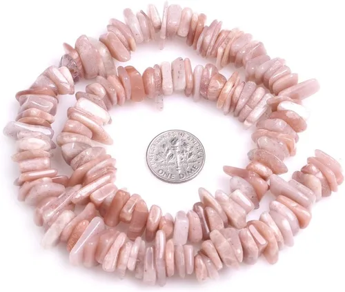 Miniatura 5 de Cuentas de punta de diente de piedra natural natural perforadas para hacer joyas de 15 pulgadas (0.394 x 0.591 in)
